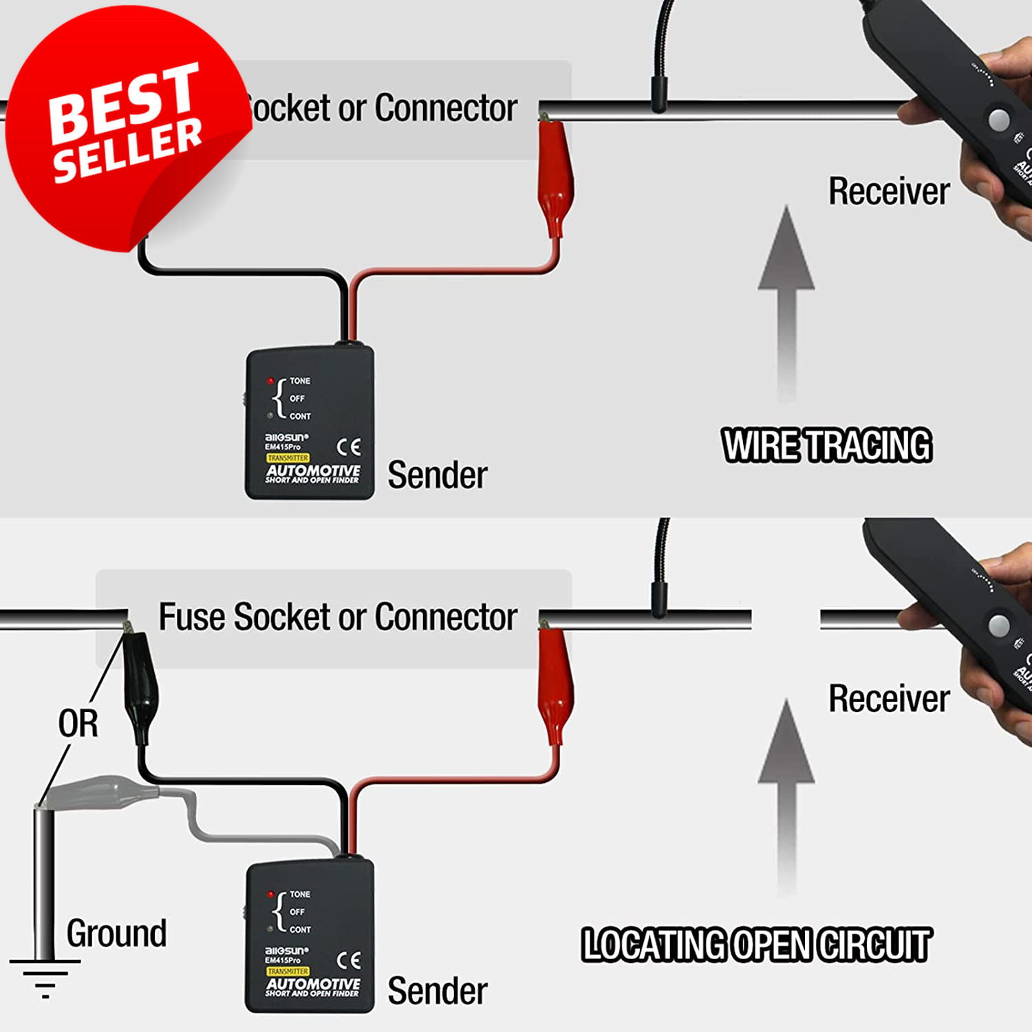 EM415Pro Cable Tracker Electrical Circuit Tester Wire Breaker Locator US