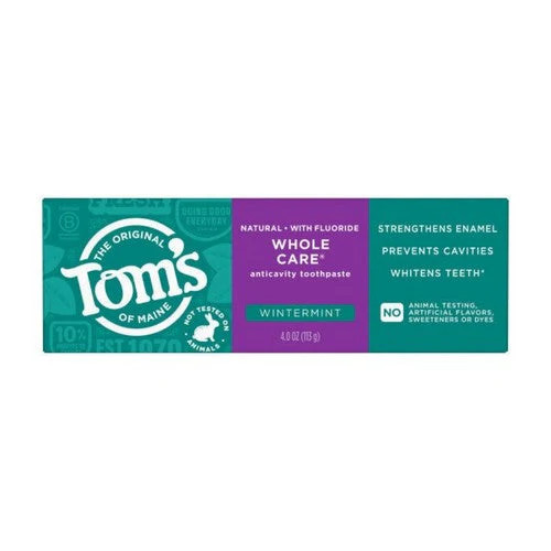 Tom's Of Maine, Wholecare Toothpaste, Wintermint 4 Oz