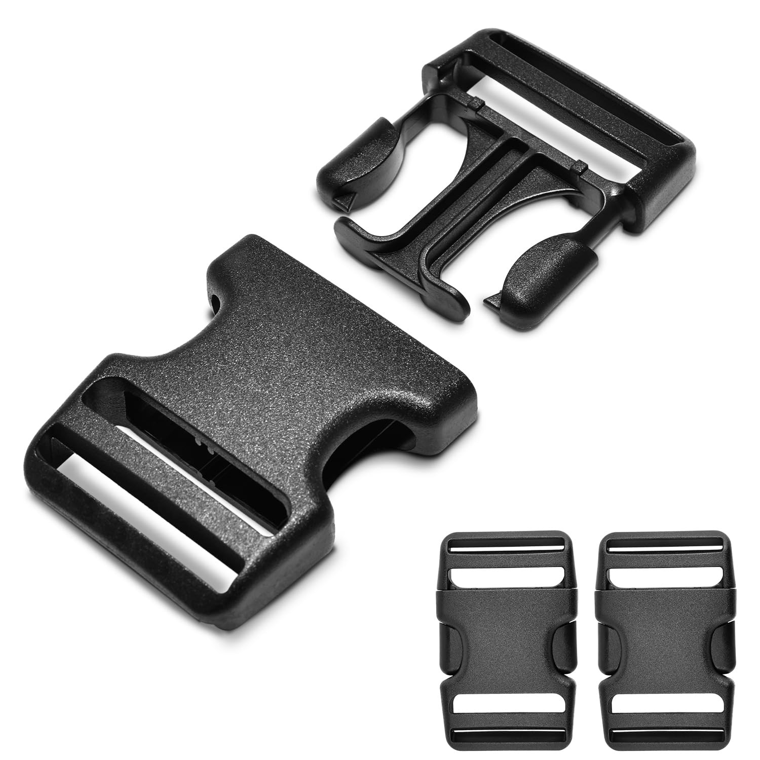3 Pack 1.5 Inch Plastic Buckle Clips for Straps Backpack Luggage Belt Repa