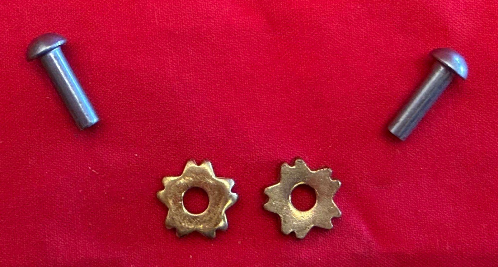 NICE NEW/OLD STOCK 3/4" 5-Point Notched Brass COWBOY VAQUERO SPUR ROWELS & Pins