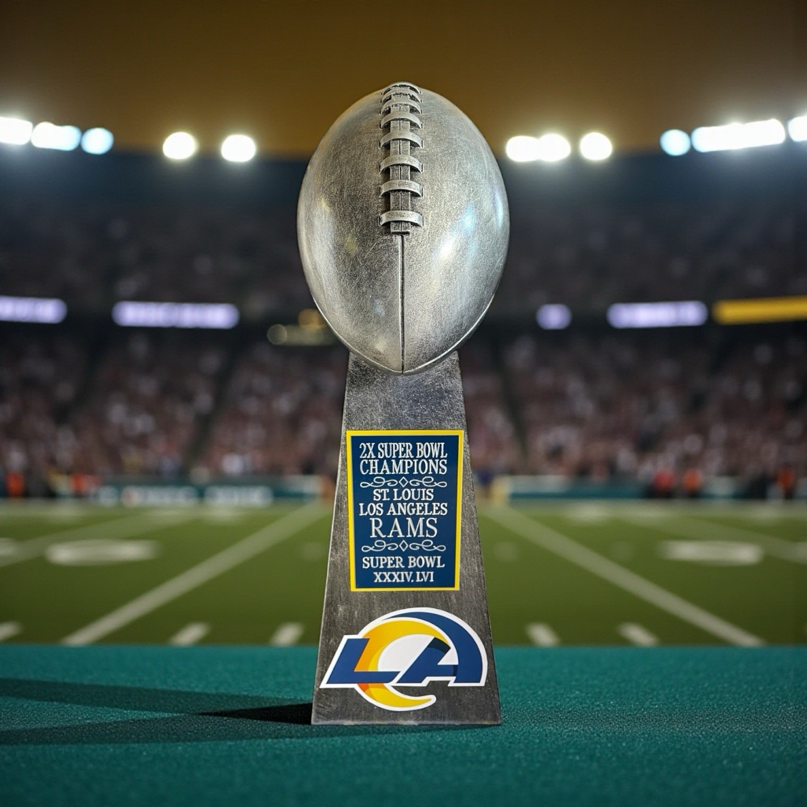 Los Angeles Rams Football Championship Lombardi Trophy