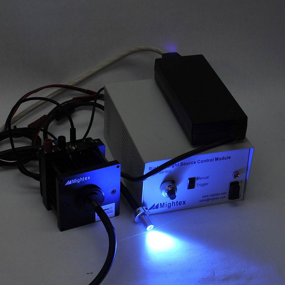 Mightex GCS-0365 50-Watt UV LED Source BLS-13000 Controller +Newport Light Guide