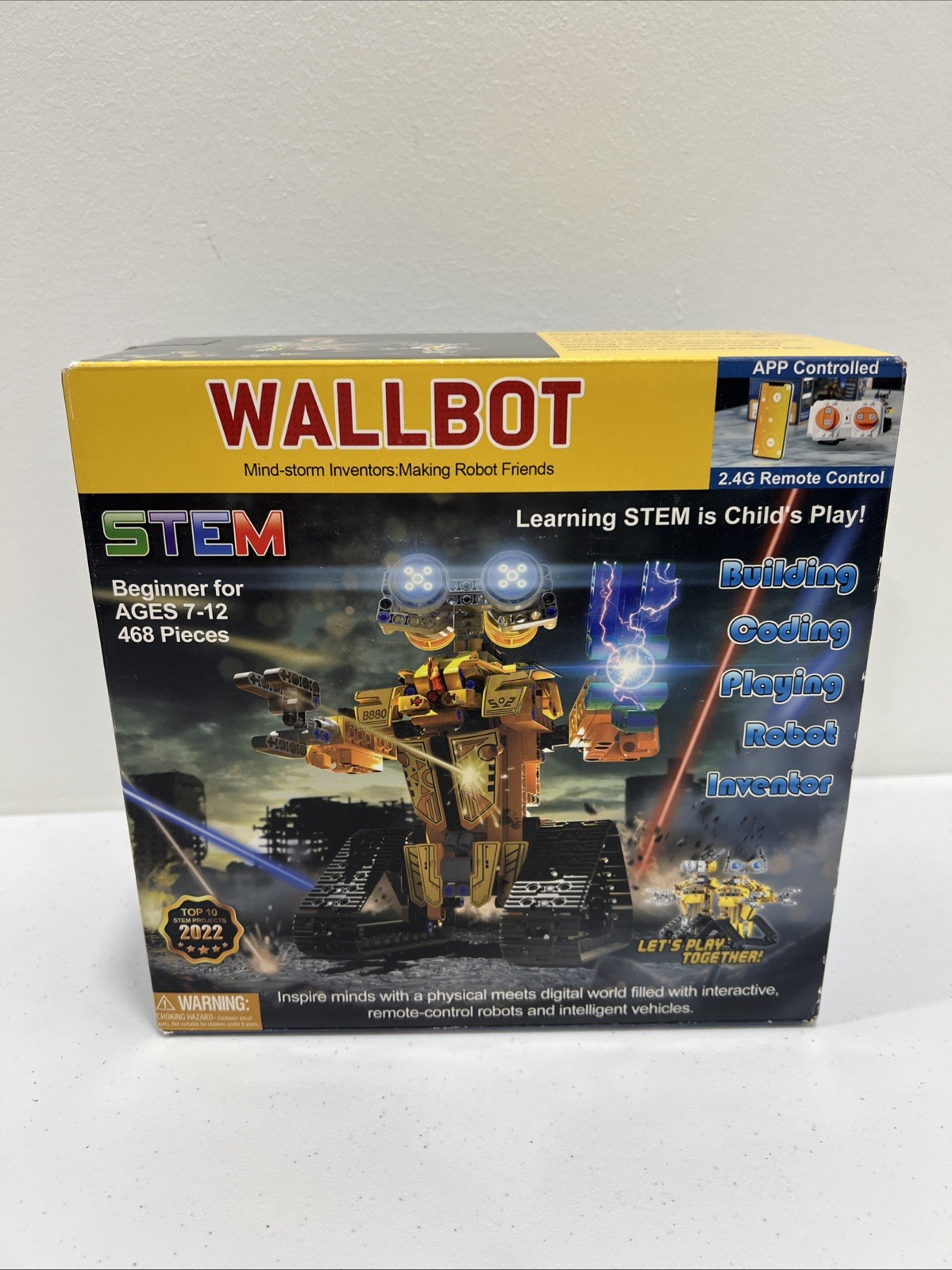 Wallbot Remote & App Controlled Robot Building Kit NEW Factory Sealed