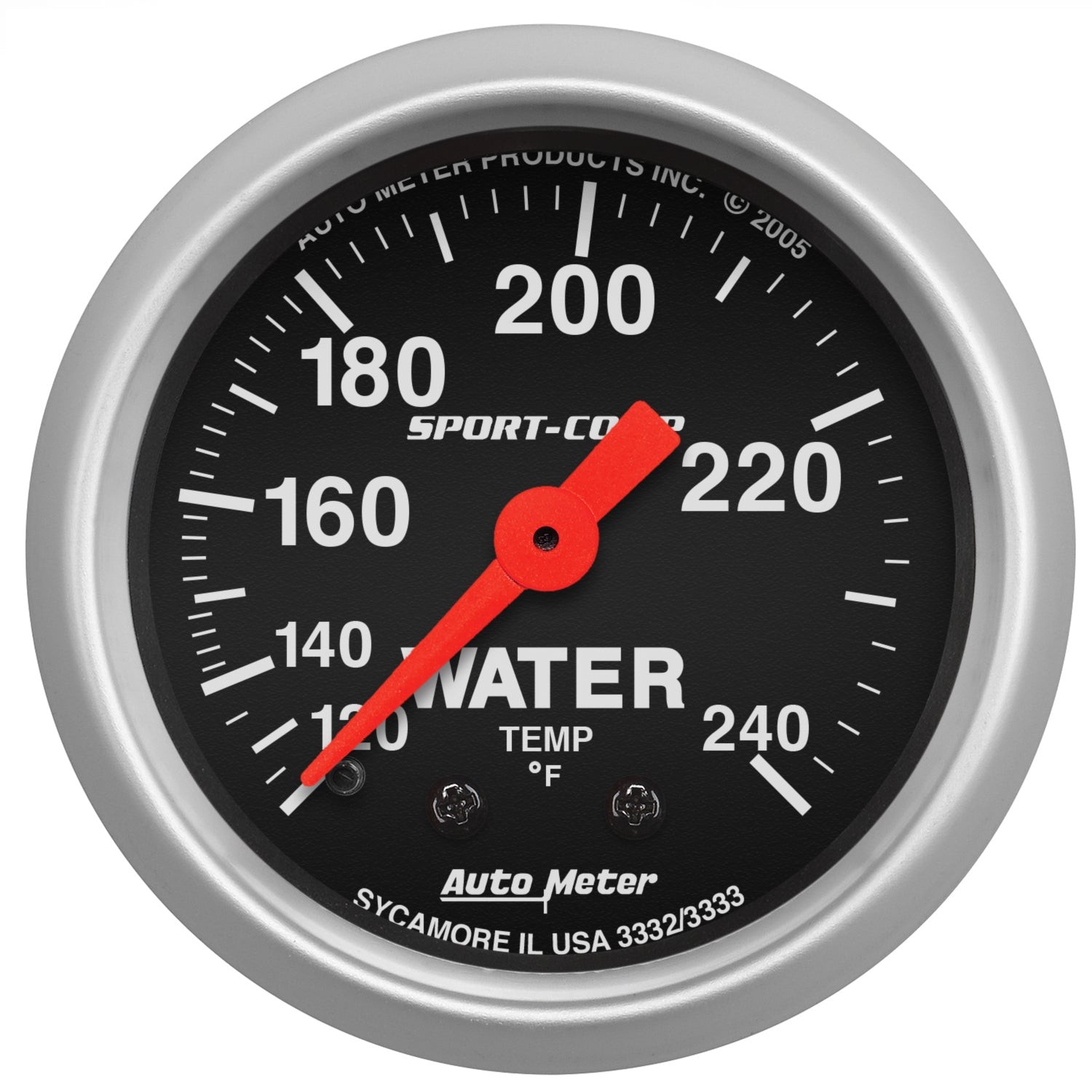 AutoMeter Sport-Comp 2-1/16" Mechanical Water Temp Gauge 120-240°F Universal Fit