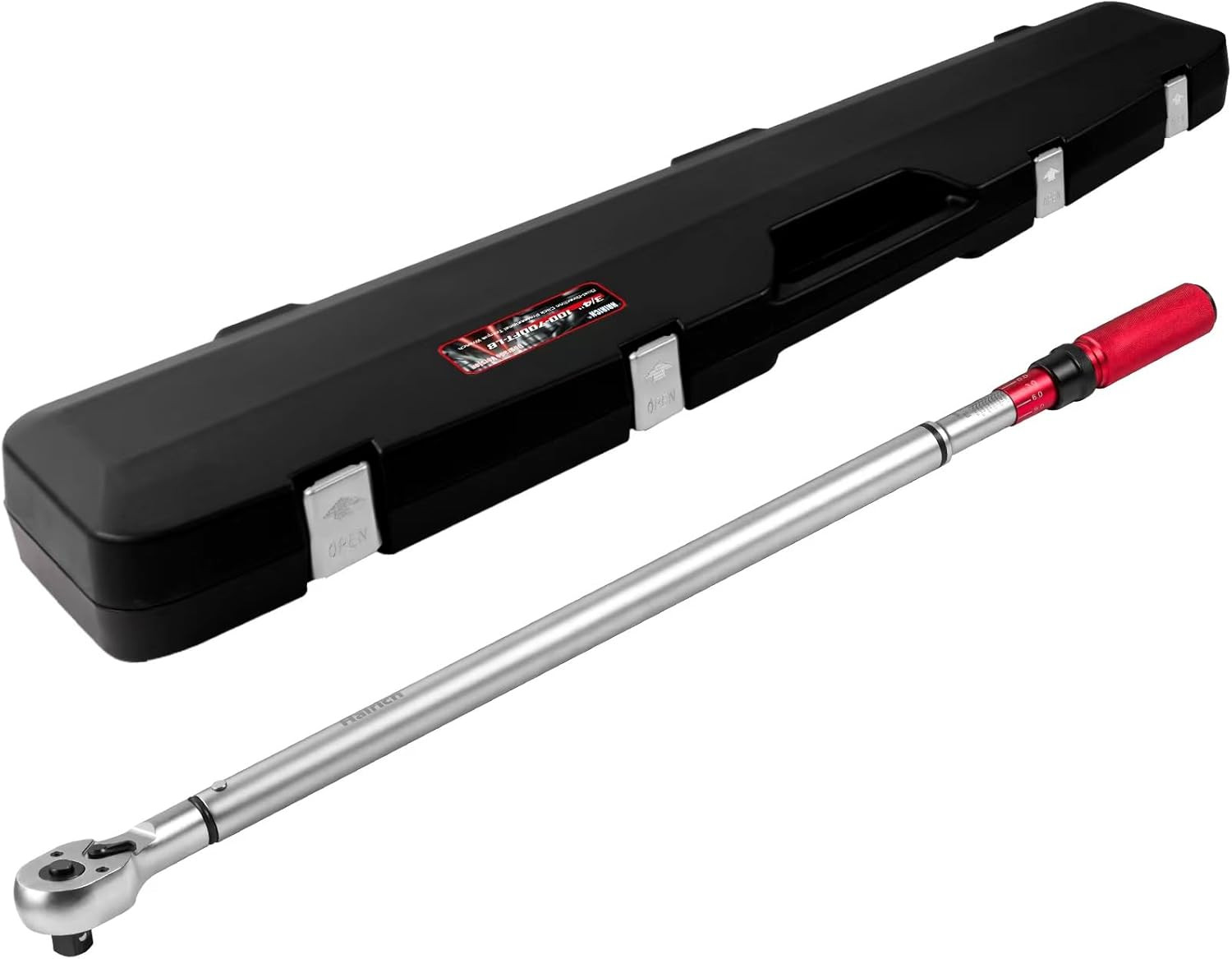3/4" Drive Click Torque Wrench, 100-700 Ft-Lb, Dual-Direction, 48 Tooth