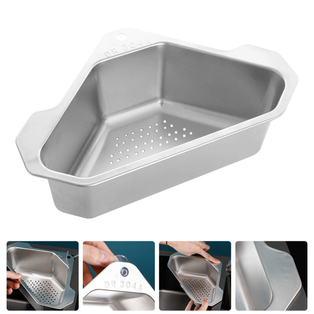 Foods Waste Strainer Sink Mesh Colander Strainer Basket Corner Sink Strainer