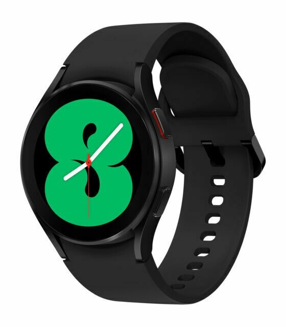 Samsung Galaxy Watch 4 40mm Aluminum Smartwatch SM-R860 Black Band - Very Good