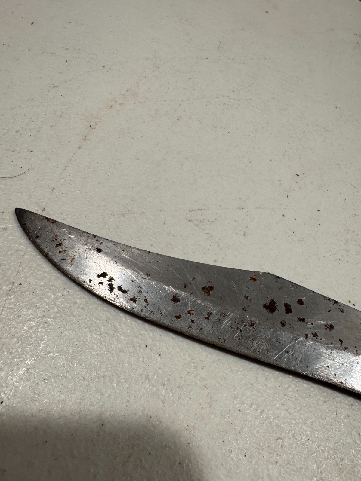 Vintage Hunter Knife Blade-Wood Handle Fixed Blade