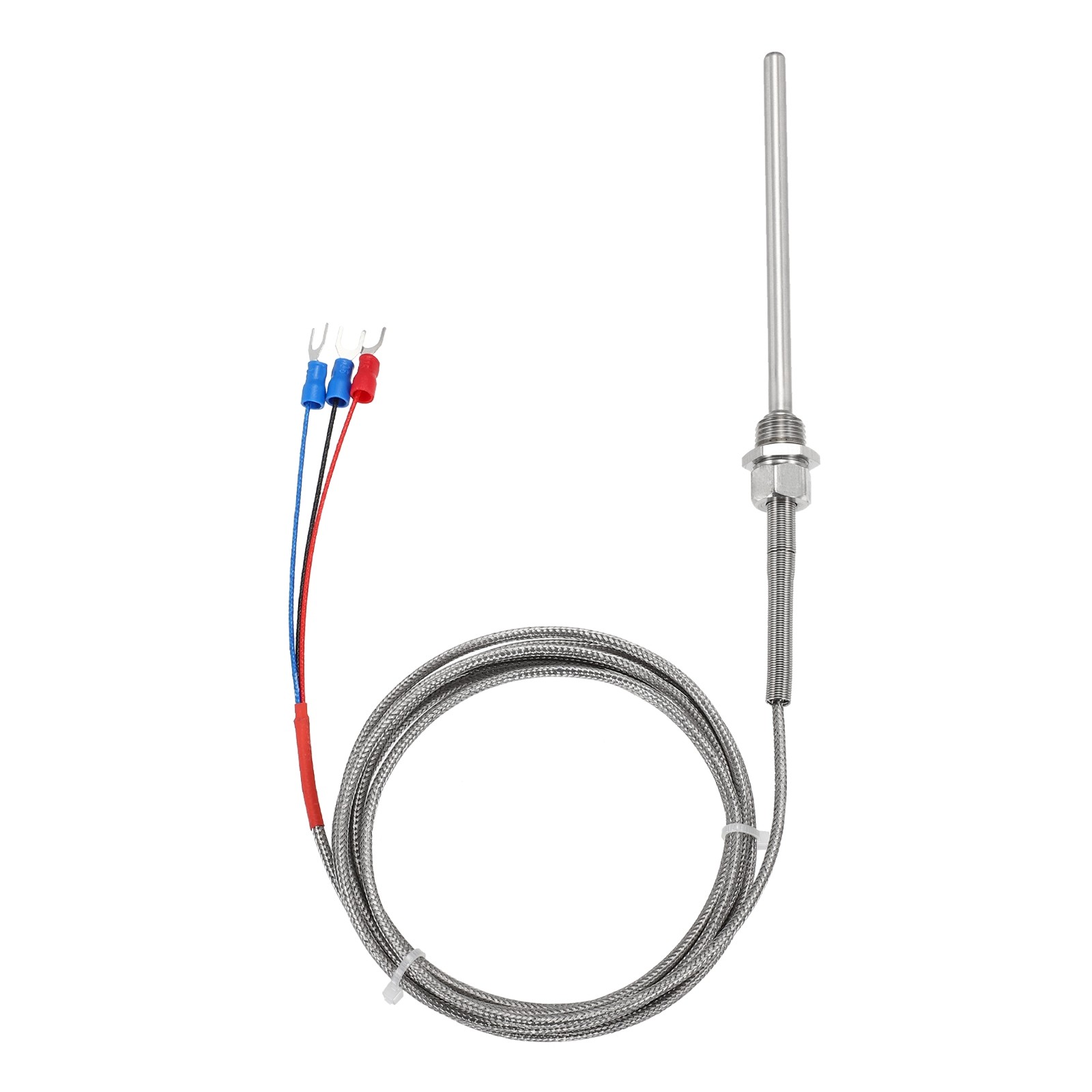 PT100 RTD Thermocouple Stainless Steel NPT1/4 -50 to 500C 6.6ft 6x100mm