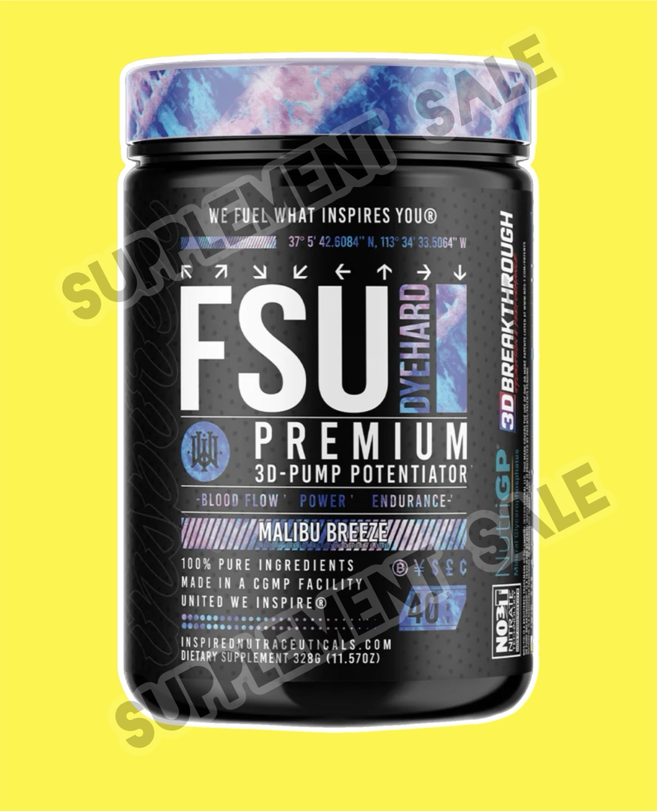 FSU DYEHARD PRE-WORKOUT *NON-STIM* Malibu Breeze [11.57 oz] EX 06/25
