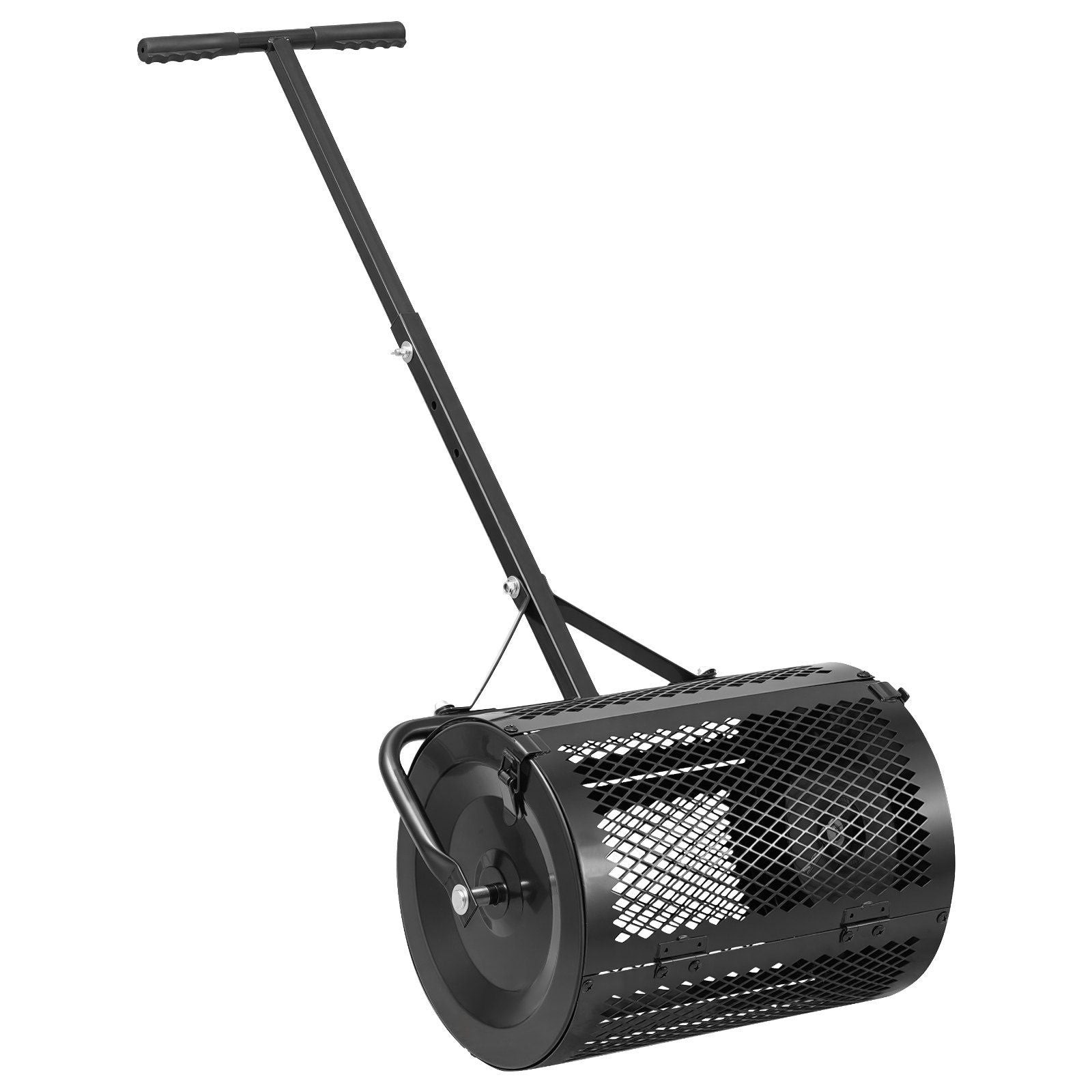 Compost Spreader, 16.5" Wide Peat Moss Spreader with T Shaped Handle, 3 Heights