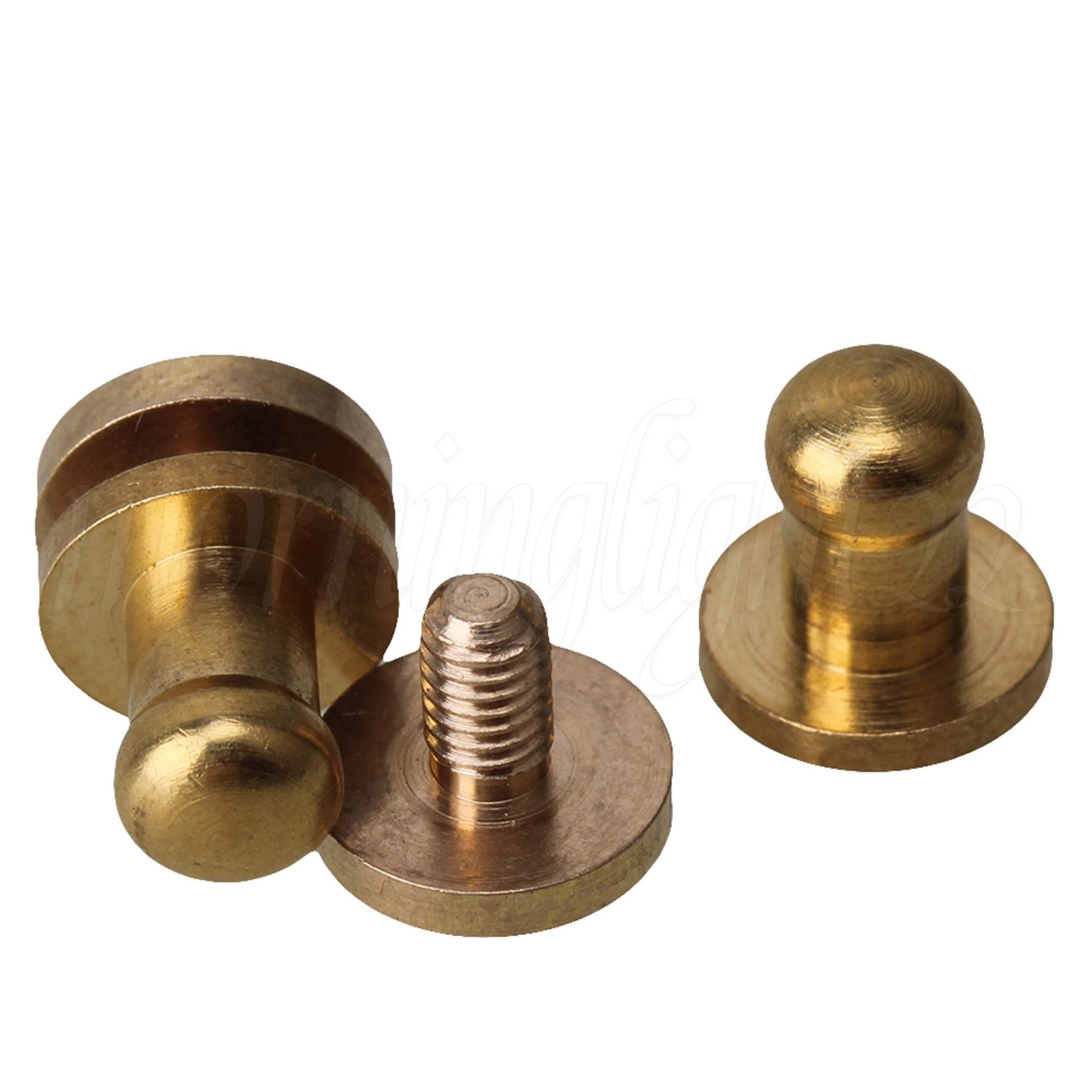 0.8x0.5x0.8cm Leather Scrapbooking Screws Brass Rivets Set of 30 Golden