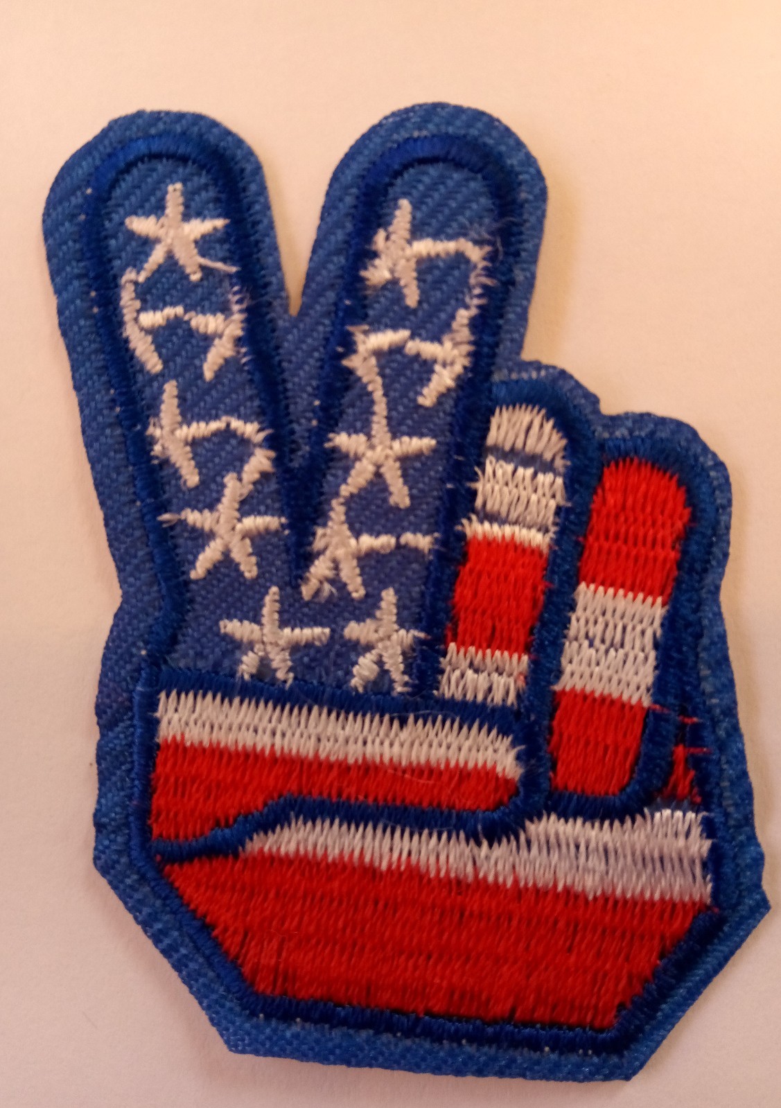 1960'S Style PEACE SIGN  Iron on Patch 2" x 1.5"
