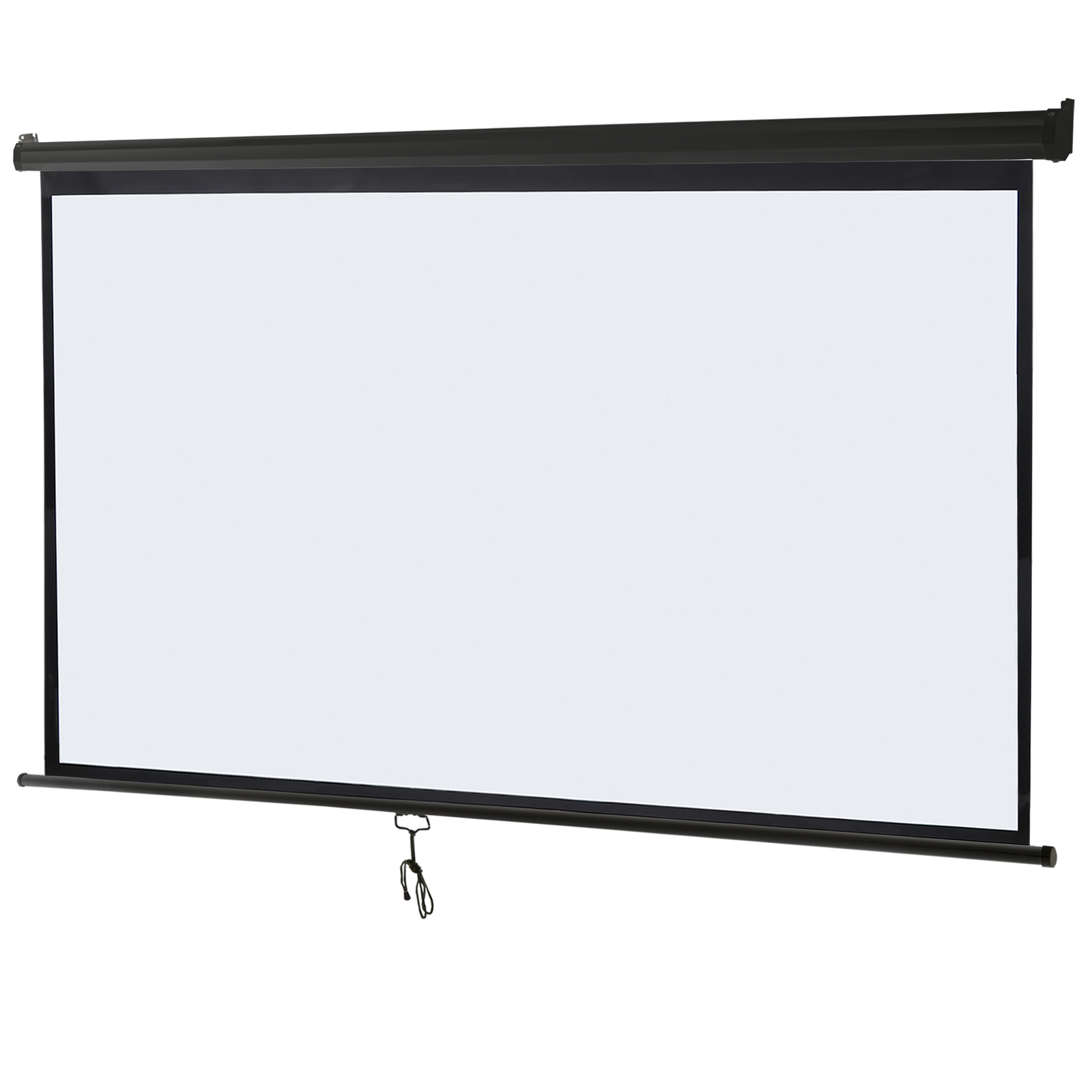 Portable Pull Down 100" 16:9 Hd Projection Screen Home Office Indoor Outdoor Use