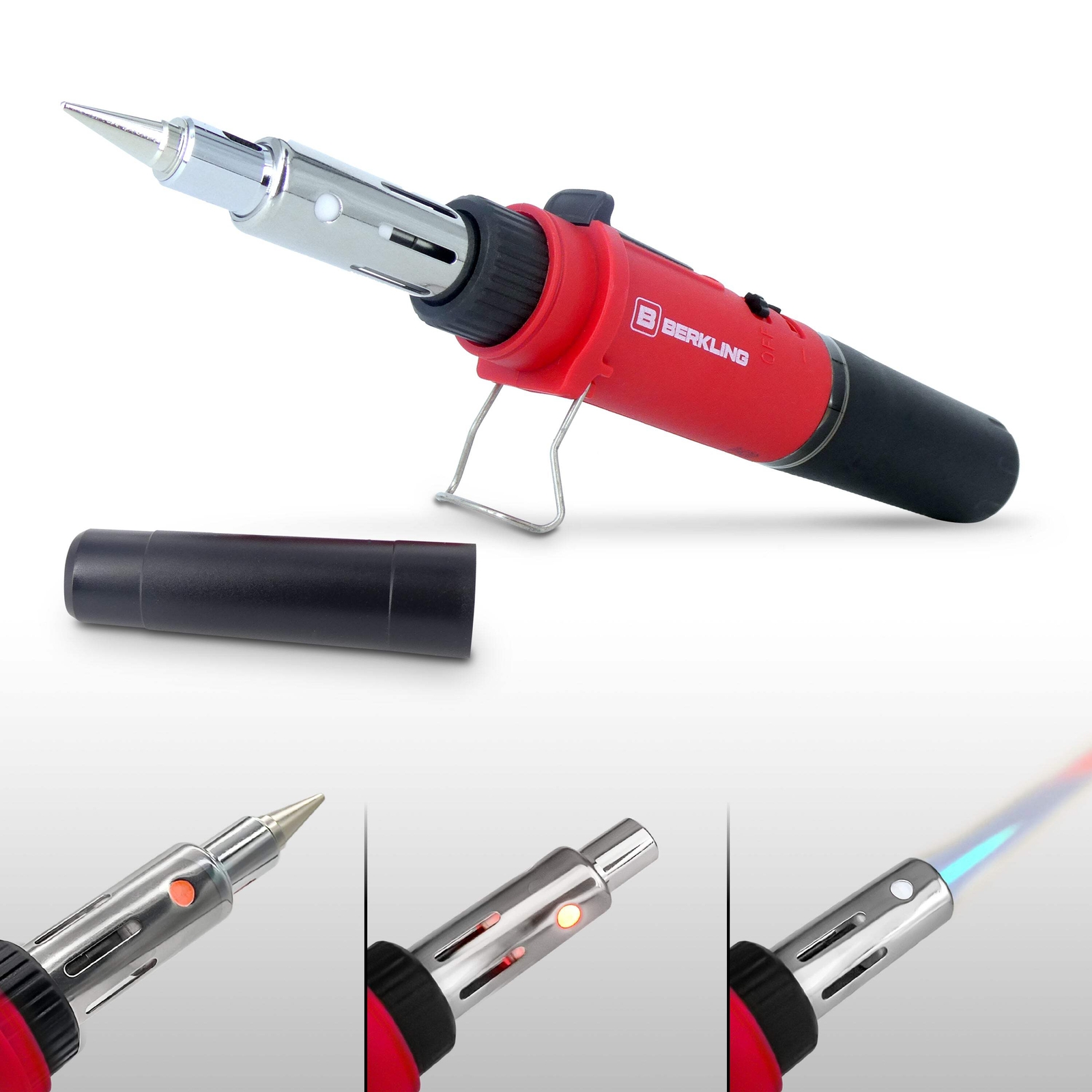 Berkling BSG-568 3-in-1 Butane Self-Ignite Soldering Iron Mini Torch Heat Gun
