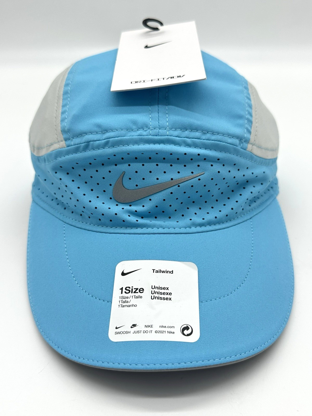 Nike Tailwind DRI-FIT 5-Panel Adjustable Run Elite Hat Light Blue BV2204-416
