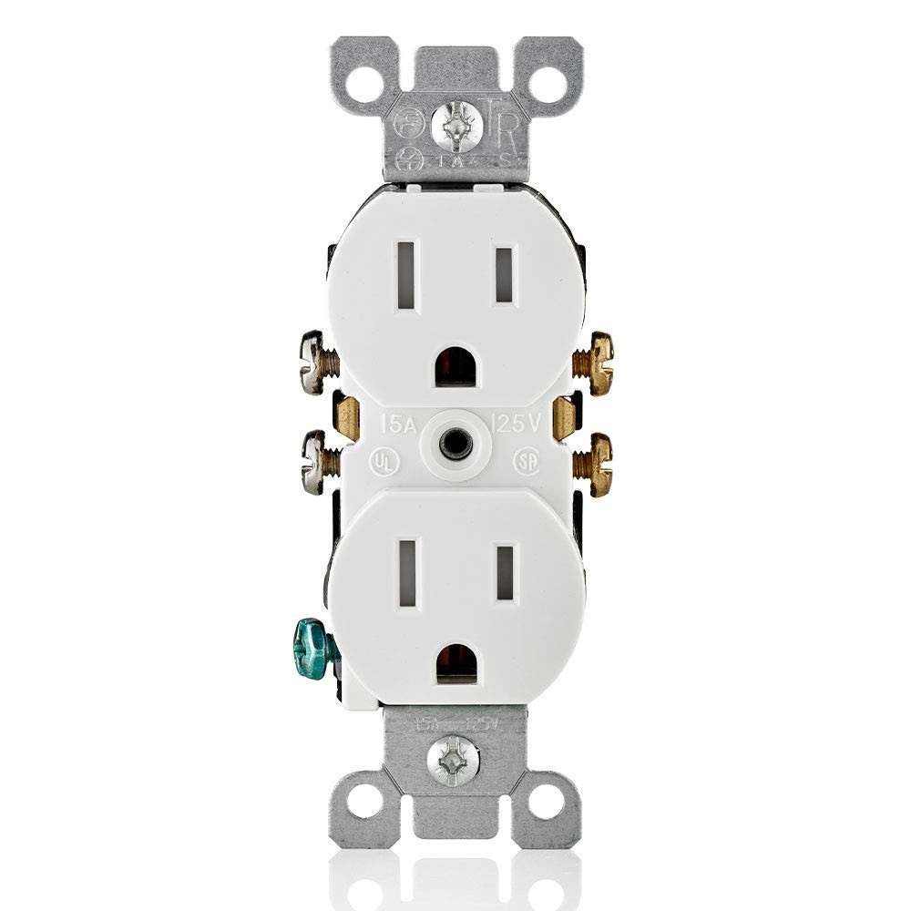 15 Amp Tamper Resistant Duplex Receptacles (10 Pack) - Enhanced Safety Design