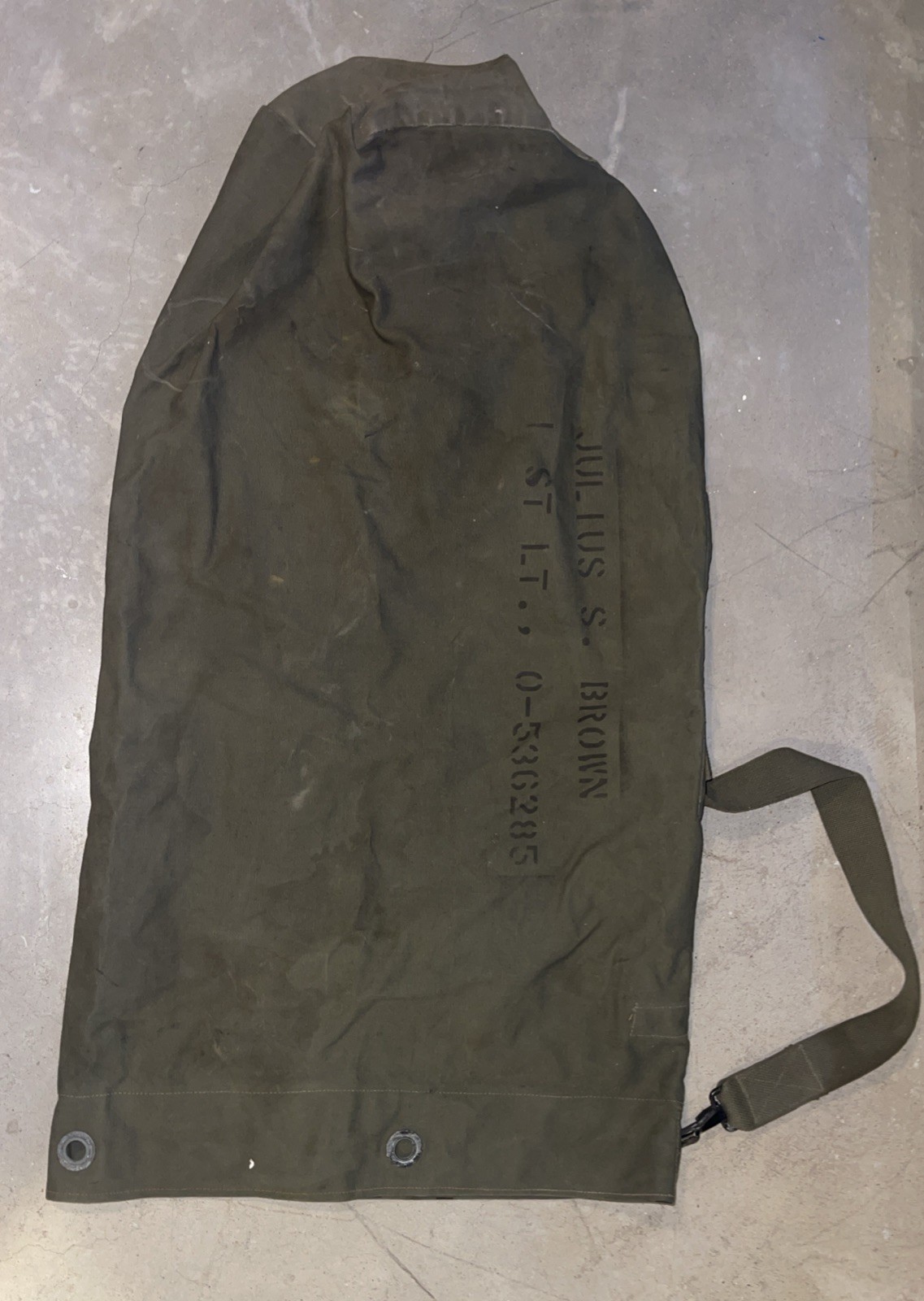 Original Early Vietnam War Era U.S. Army Soldier's Named Duffel Bag