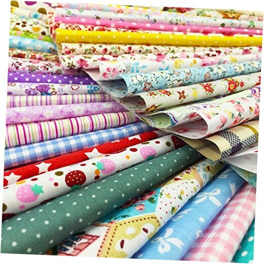 12 x 12 inches (30cmx30cm) Cotton Fabric Squares Quilting Sewing Floral 50pcs