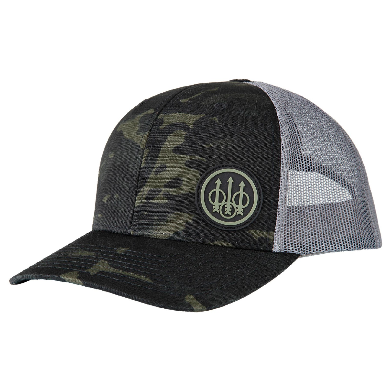 BERETTA Men's Rush Multicam Breathable Mesh Back Adjustable Trucker Hat, OSFA