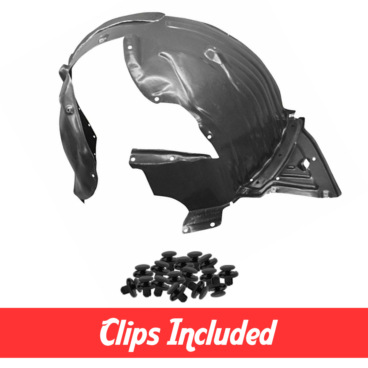 Front Driver Side Fender Liner w/ Clips For 2018-2021 Honda Odyssey HO1248179