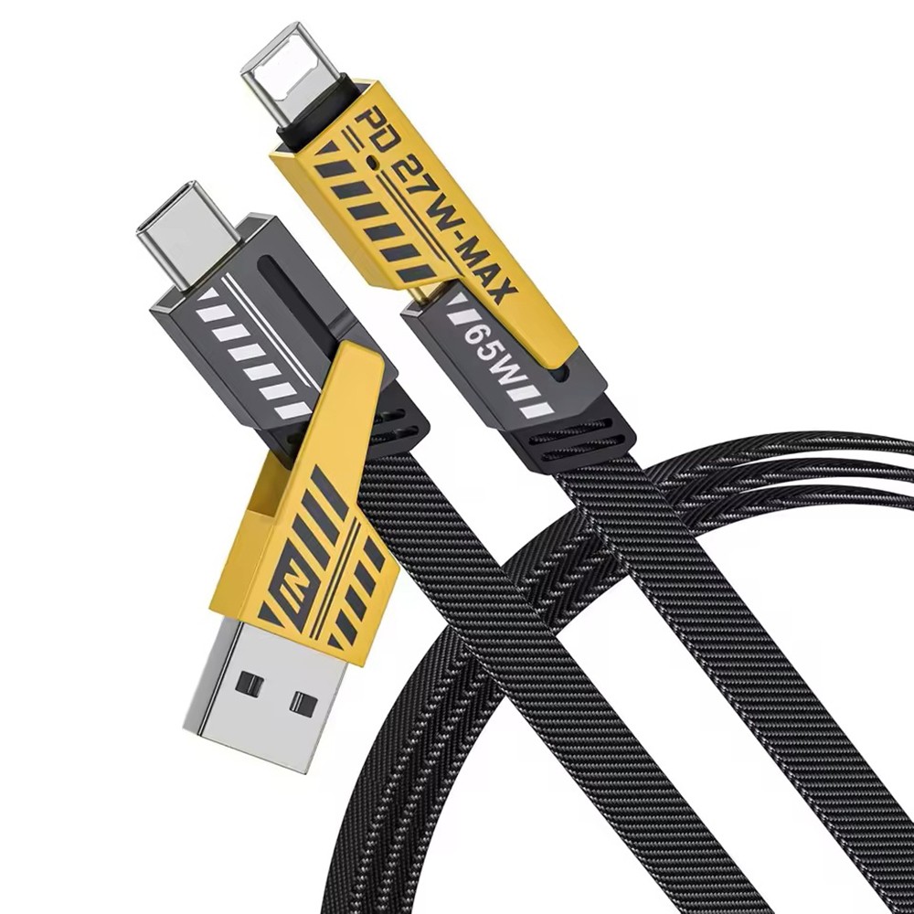 4-in-1 USB C Cable PD65W Fast Charging Data Sync Multi-Function for iPhone