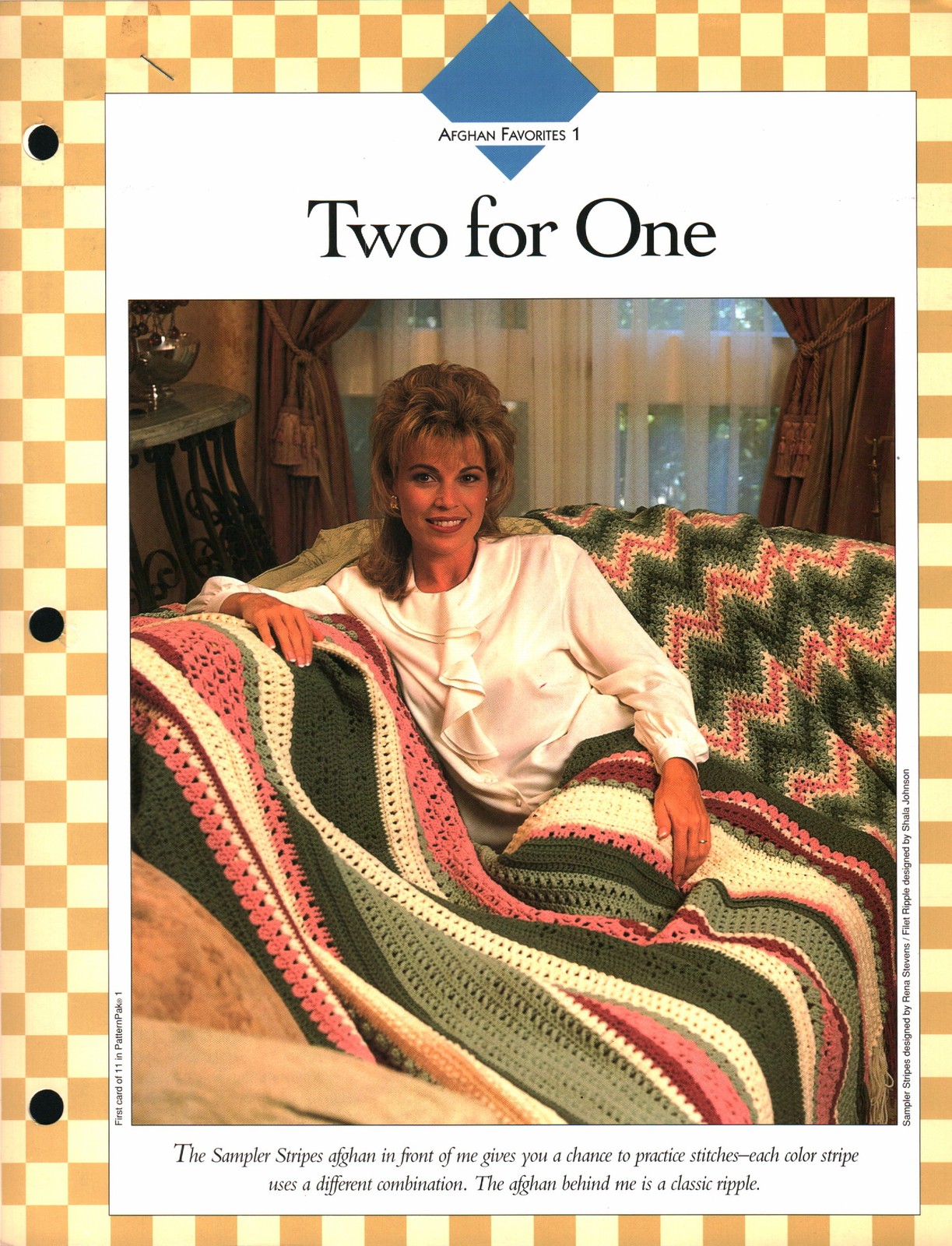 Two for One Afghans - Afghan Favorites 1 | Vanna Crochet Faves 85010-B