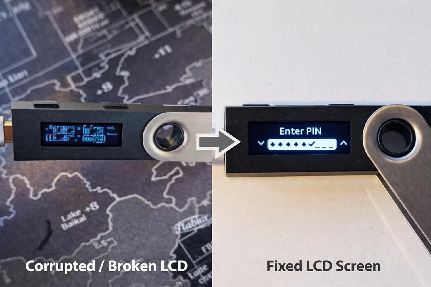 Ledger Nano S - Replacement LCD Screen Repair Corrupted or Broken Display 12 Pin