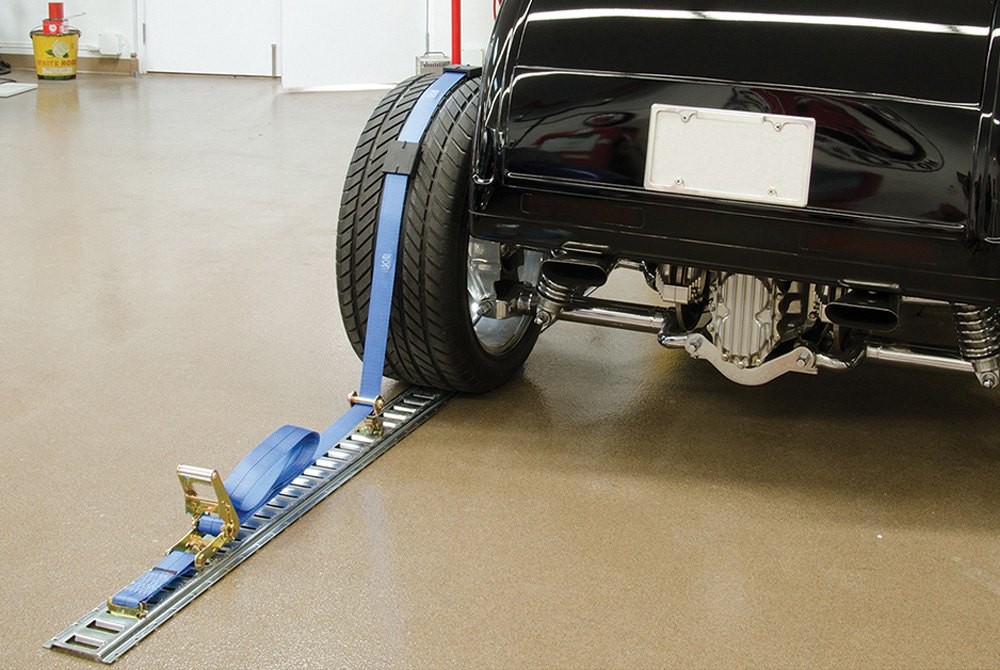 Erickson 2" x 12' 3300 lb Adjustable Tire Strap w E-Track Roller Idler Fitting