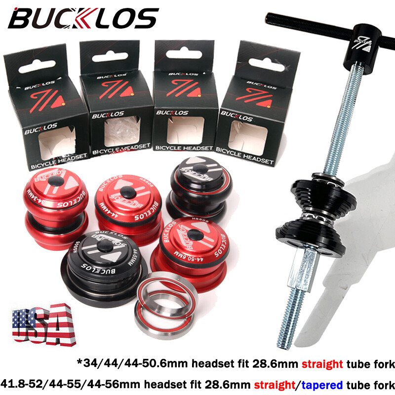 Bike Semi Hidden Headset for 1-1/8" Tapered Straight Tube Fork 34/44/44-56mm