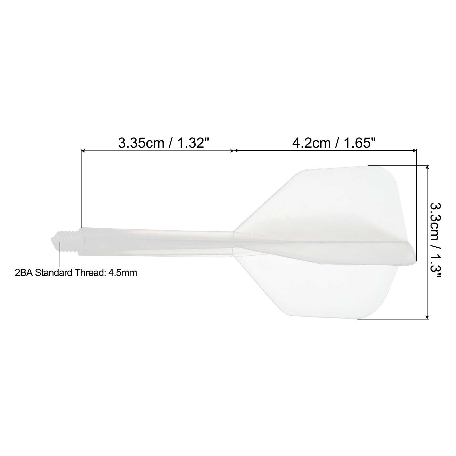 Integrated Dart Shaft Flights 9 Pack Durable Dart Flight Set Clear