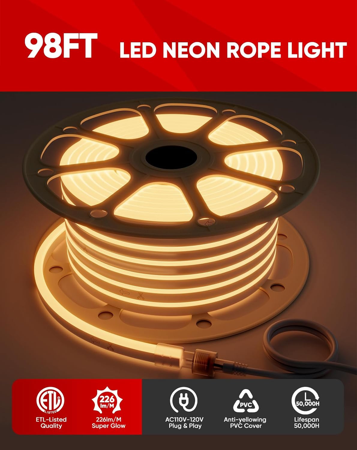 LUM Neon Rope Lights Connector Pack - Ultimate Lighting Bundle