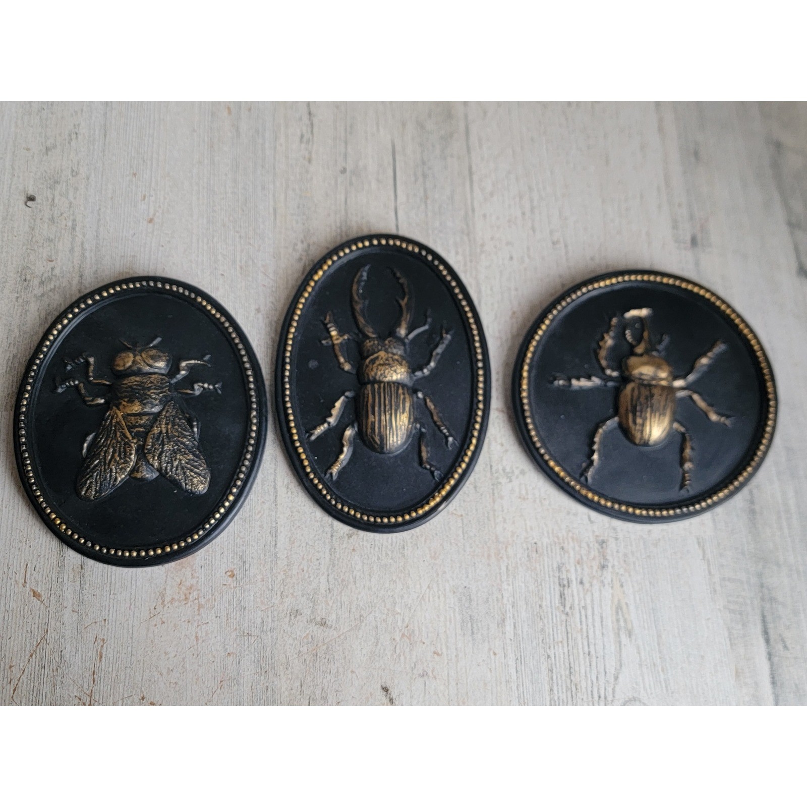 Halloween fly beetle bug set hanging black home scary spooky decor set figure