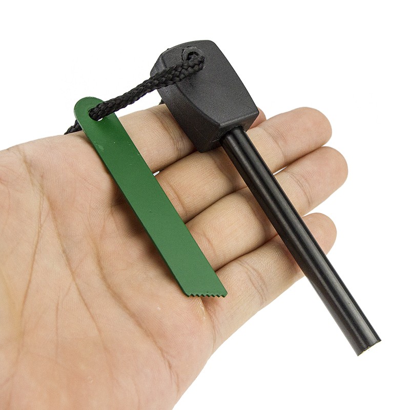 Magnesium Flint Emergency Fire Starter Stick Striker Rod Camping Survival Gear
