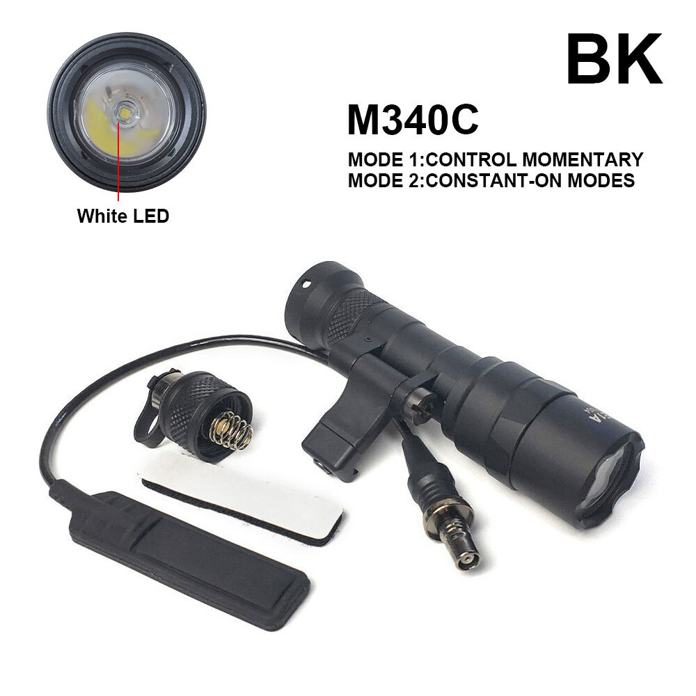 Tactical Light M340C Mini Light 500 Lumen Offset Flip Mount Weapon Flashlight US