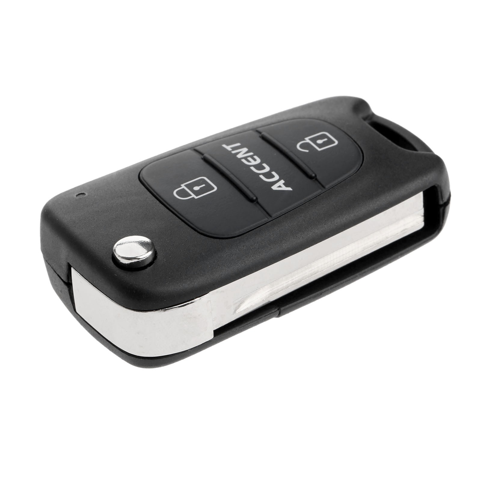 Flip Key Shell Remote Case Fob Uncut 3 Buttons Replace Parts for HYUNDAI Accent