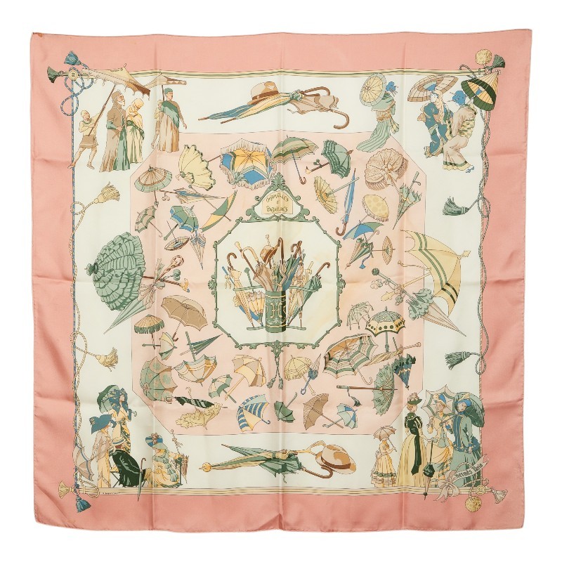 HERMES Calle 90 OMBRELLES ET PARAPLUIES Parasols and umbrellas scarf【Used】