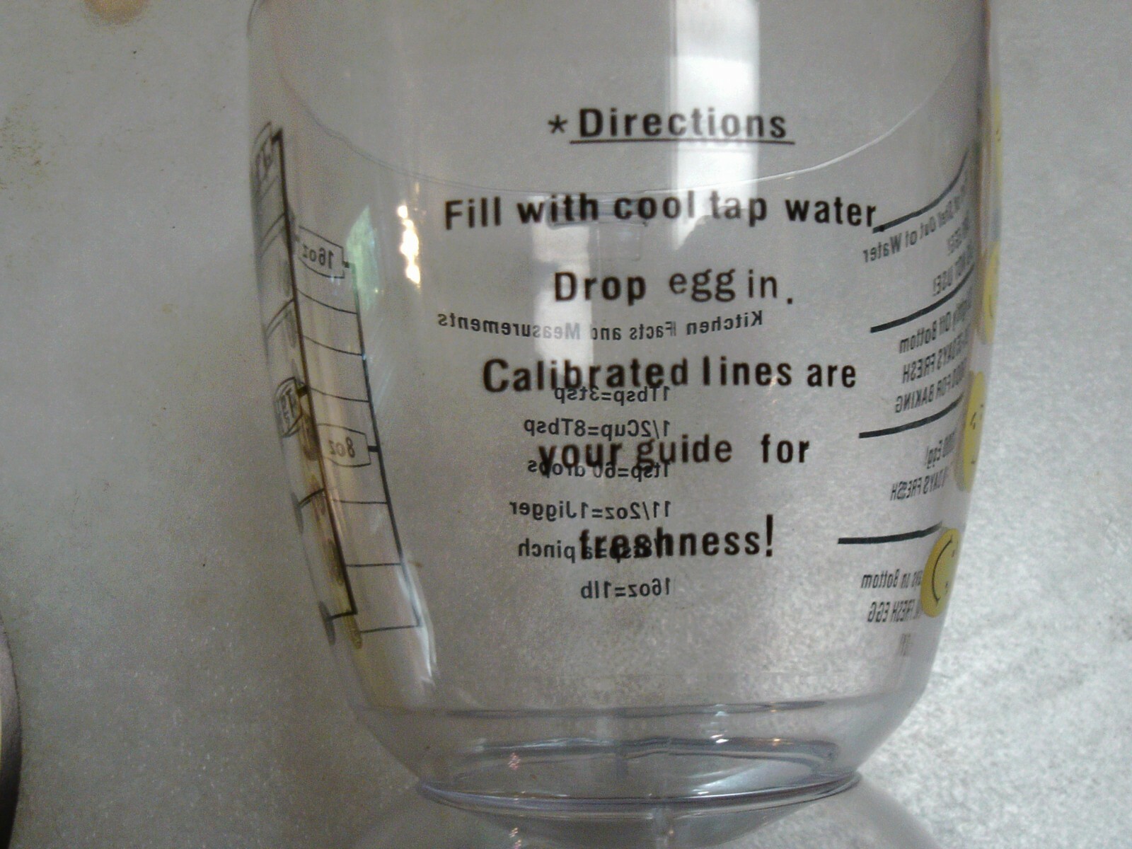Good Egg Bad Egg Freshness Guide Plastic Measuring Cup