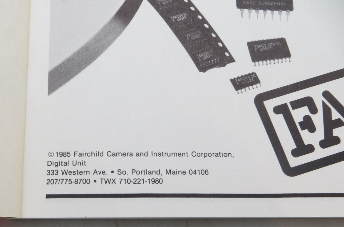 Fairchild Advanced CMOS Technology Logic Data Book 1985 vintage computer book