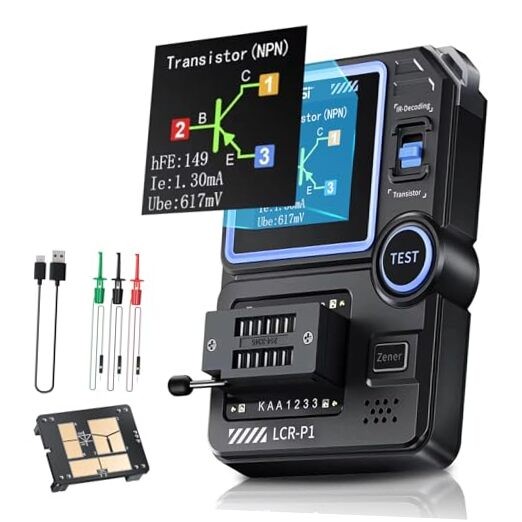 FNRSI LCR-P1 Transistor Meter - Multifunctional Capacitor Tester ESR Diode