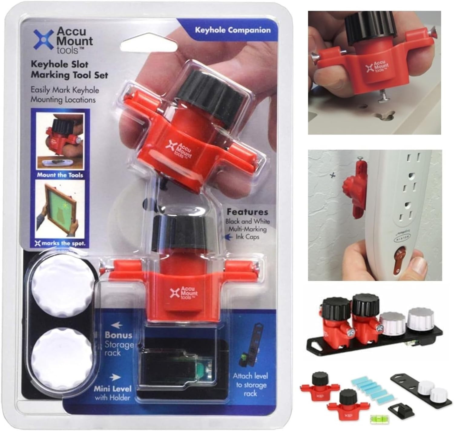 Picture & Frame Hanging Tool with Recessed Marker - 1000+ High-Visibility Marks