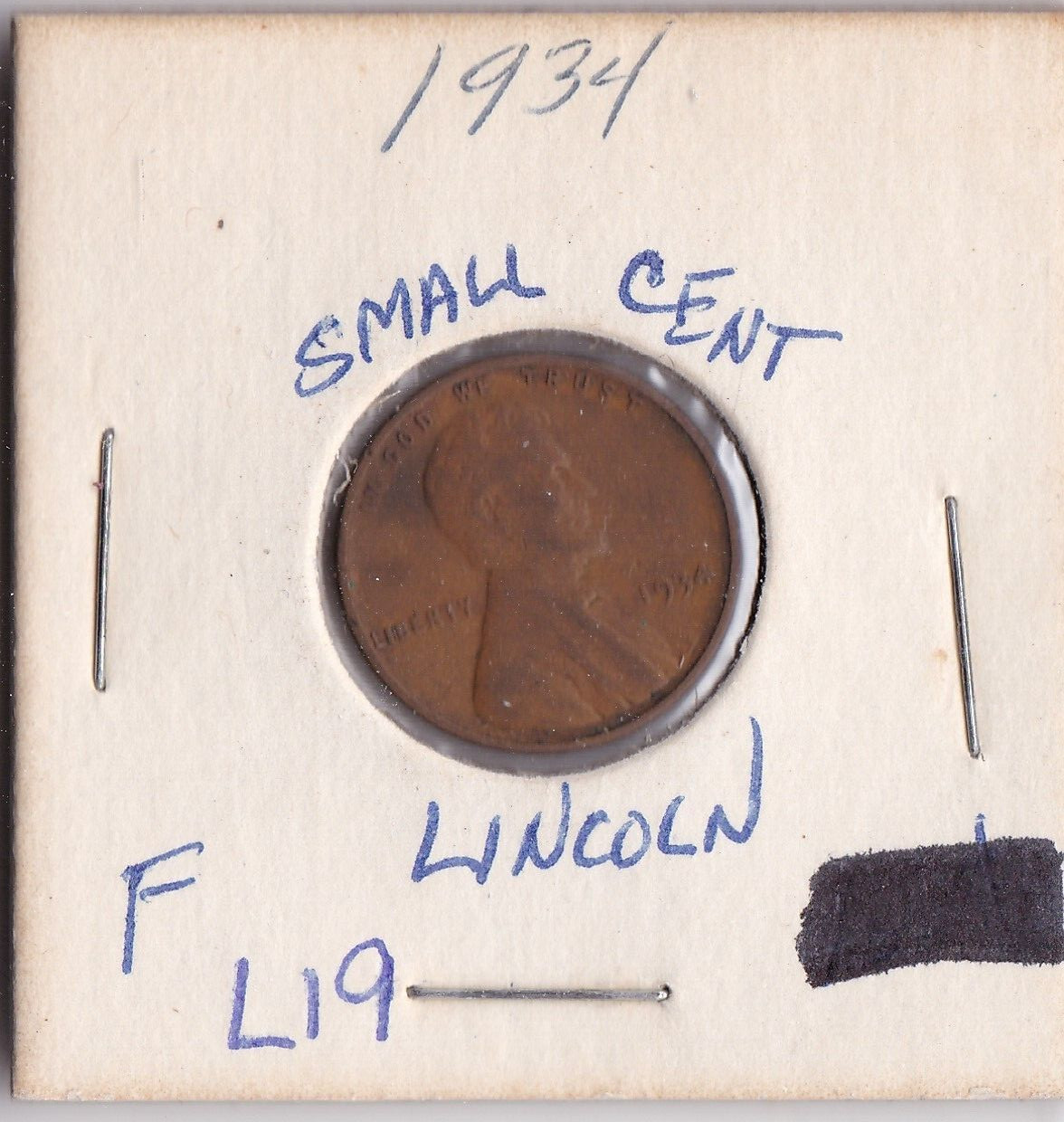 1934 Lincoln Cent L19