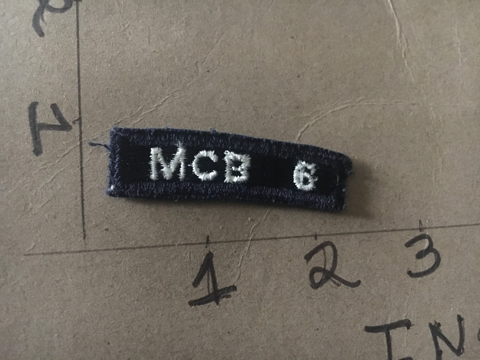 US NAVY SHOULDER STRIP TAB *** rocker *** Patch Mcb 6