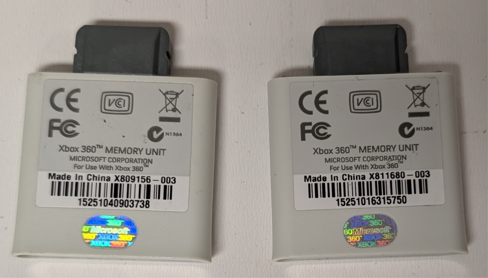 2 Lot OEM Xbox 360 256MB & 512MB Memory Unit Cards
