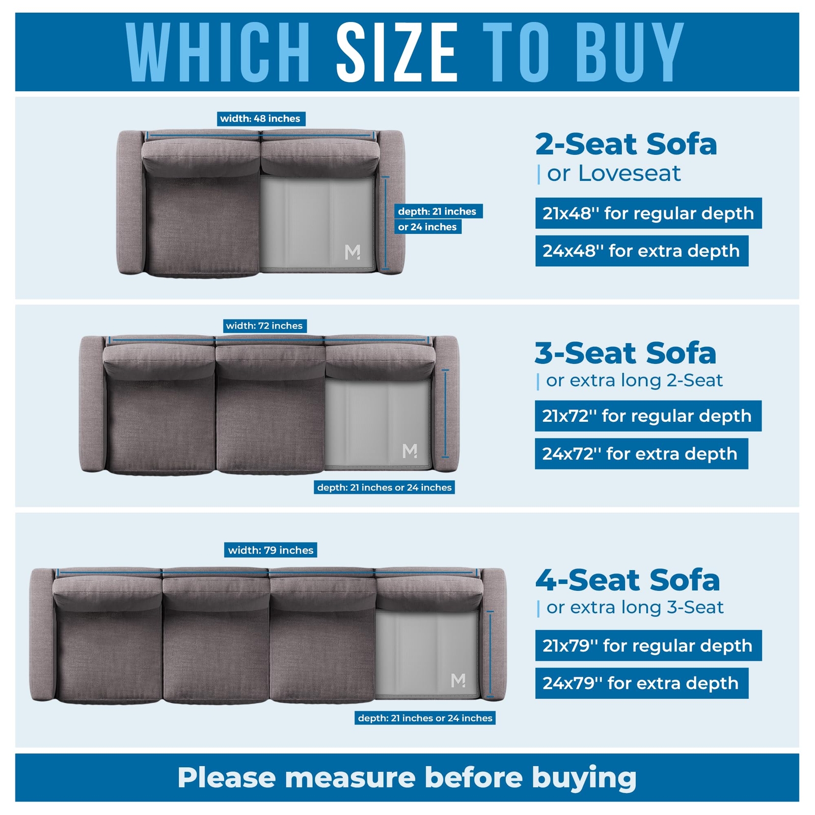 ® Couch Supports for Sagging Cushions (21x72) Sofa Cushion Support Board for ...