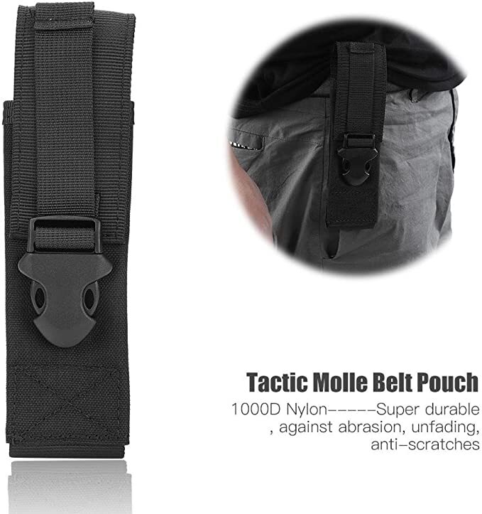 Tactical Pouch Flashlight Holster Duty Torch Case Military Backpack Tools Bag