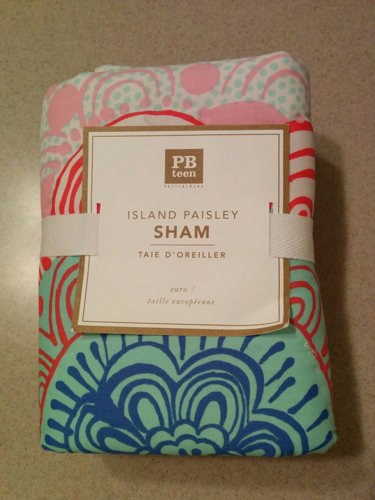 Pottery Barn Teen Island Paisley Euro Sham Tropical NWT
