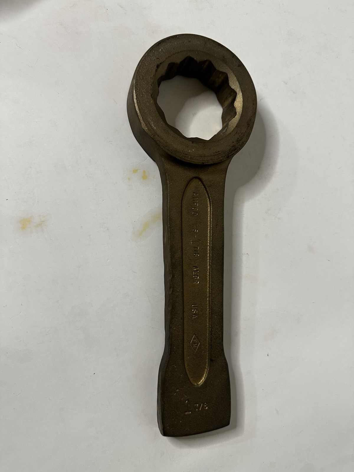 AMPCO 1 7/8 Striking Wrench, SAE. Straight Handle, 12 Points