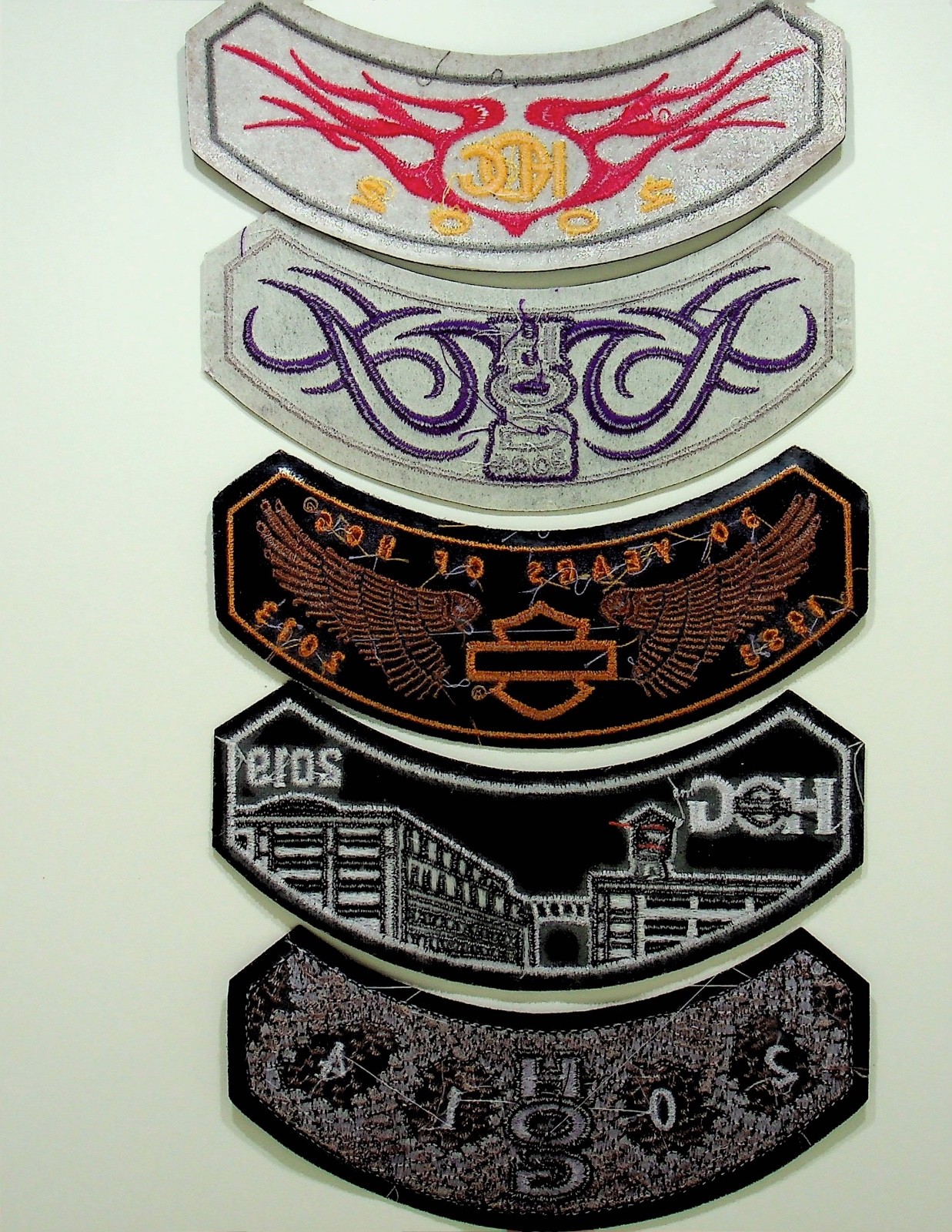 Five Collectable Harley Davidson Hog Patches -KK-56