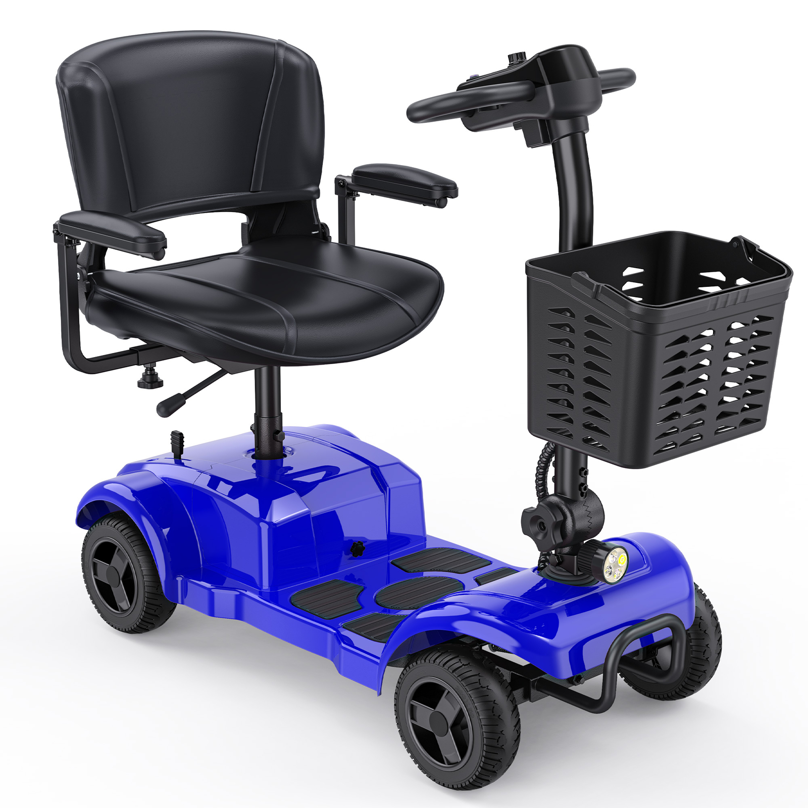 Folding Mobility Scooters Power Wheelchairs Electric Long Range Travel Blue